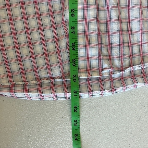 Alan Flusser Button Down Shirt Pink & Blue Plaid Long Sleeve Men's Size XXL - Picture 8 of 9